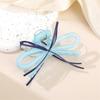 Lightweight Ergonomic Hair Claw Clip With Ribbon Bows Practical Acrylic Hairpin Hair Ornament For Office School Styling
