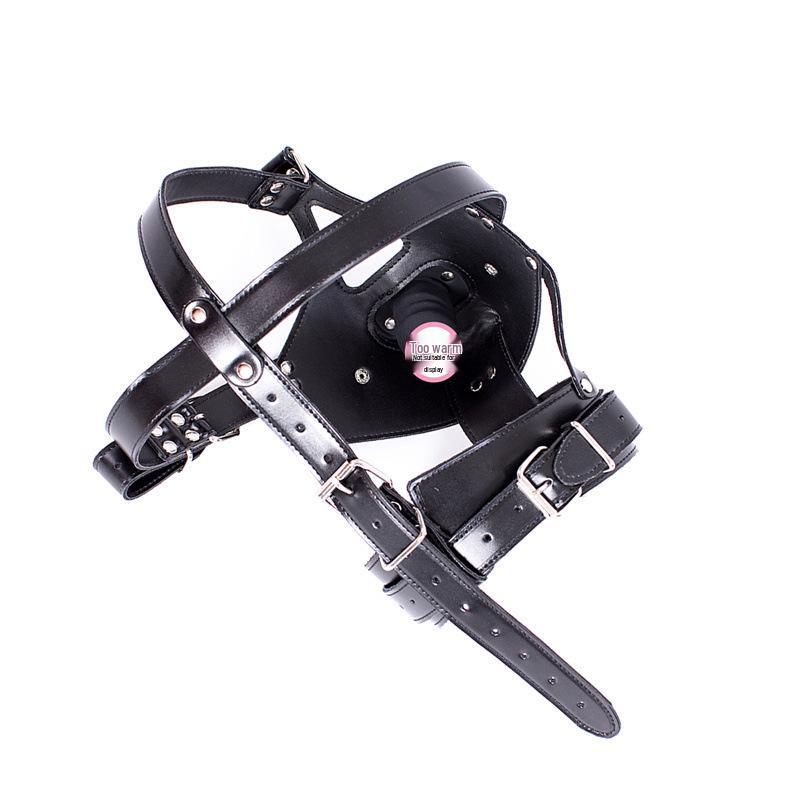 Adult Enhanced Dildo Mouth Gag Choker Mask - BDSM Punk Slave Training