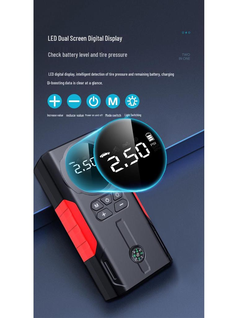 12V All-in-One Car Jump Starter & Air Pump Power Bank