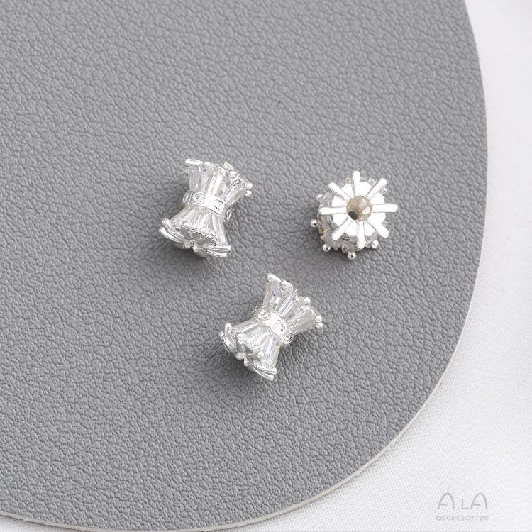 14K Gold-Plated Zircon Spacer Beads for DIY Jewelry