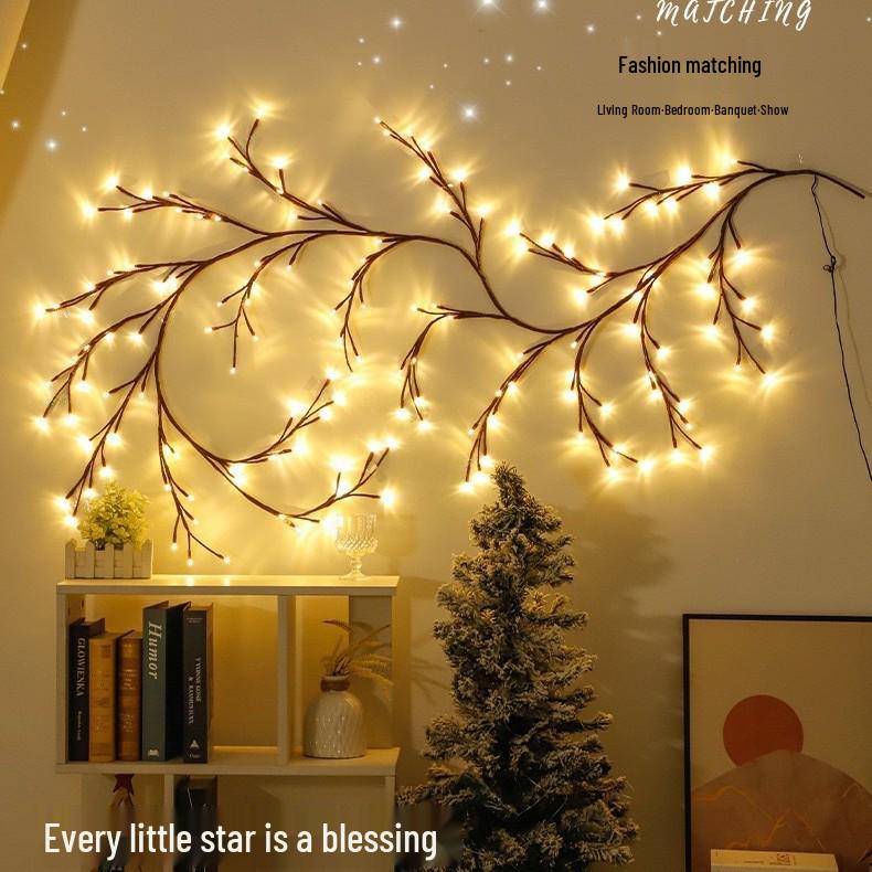 Starry LED Vine Lights: Colorful Wall Decorations for Living Room, Bedroom, and Holiday Atmosphere.