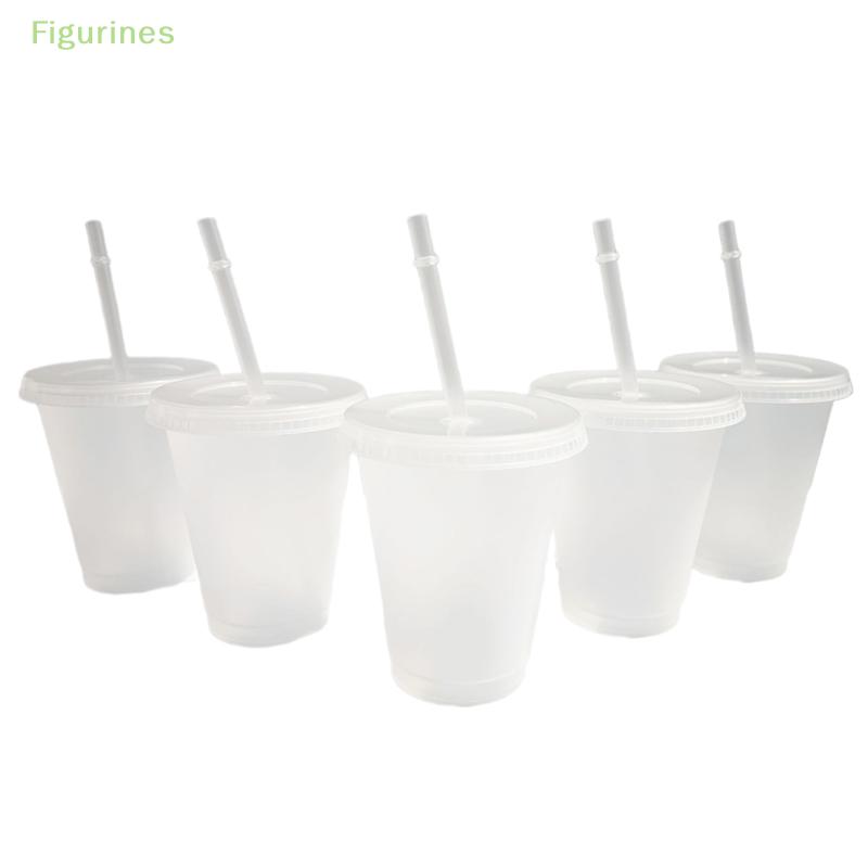 475ml Straw Mugs Cup With Lid Water Cup Drinks Cup Food Grade PP Plastic Reusable Drinks Cup Tumbler Drinkware