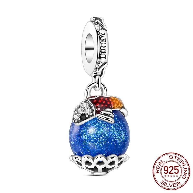 Mula Koppar Blå Resa Flygplan Berlocker Hänge Pärlor Passar Originalpan Armband Smycken För Kvinnor Diy Gåva