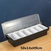 6 Compartment Seasoning Case Bar Condiment Box Holder Bar Drinks Fruit Garnish Cocktail Lime Lemo Snack Container Storage Box