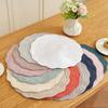 1Pcs 38Cm Table Mats Cotton Fabric With Microfiber Filling Quilted Placemats Washable Round Placemats For Table