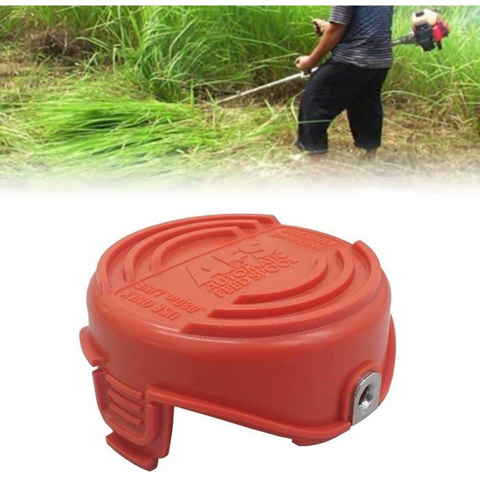 Capuchon bobine coupe-herbe - AIMOONSA - Black+Decker GL7033/8033/9035 - ABS haute résistance - Sans outil - Rouge
