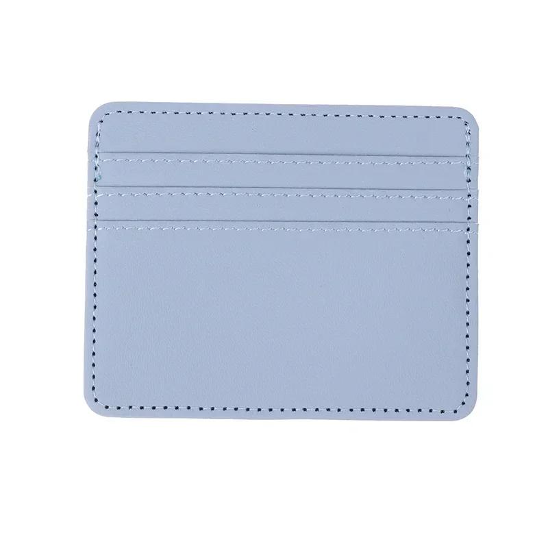 1pc Pu Leather Id Card Holder Candy Color Bank Credit Card Box Multi Slot Slim Card Wallet Women Men Business Cards Cover