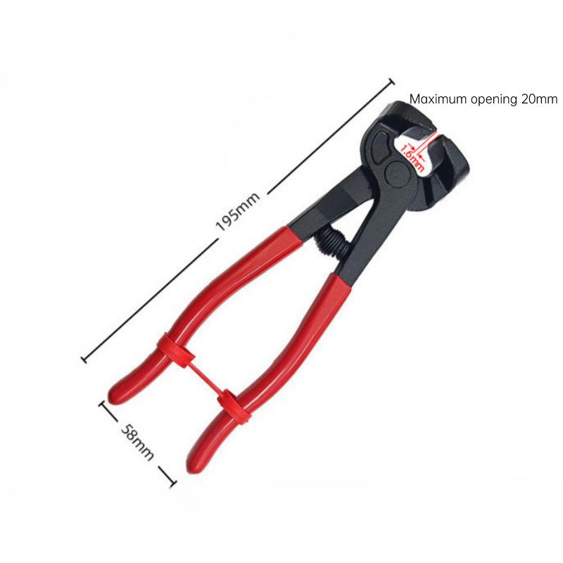 Glass Tile Nippers 8  Heavy Duty Wheeled Glass Mosaic Nipper with Soft Rubber Handle for Stained Glass