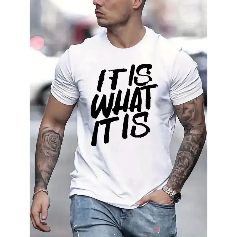 European sizes Mens TShirt Comfortable Crew Neck Casual ShortSleeves Soft Breathable Top Menswear Tshirt Summer Spring Fabric Trendy Letter Print