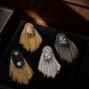 Vintage Shoulder Epaulettes Handmade Rhinestone Epaulet Fashion Tassel Shoulder Board  Gifts