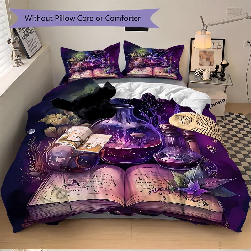 3pcs Anime Cartoon Design Comforter Set with One Quilt Cover and Two Pillowcases (No Core) - Home Decor, Festival Gift, Polyester Fabric, Suitable for
