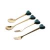 Zhishi Light Luxury Ceramic Handle Stainless Steel Dessert Forks