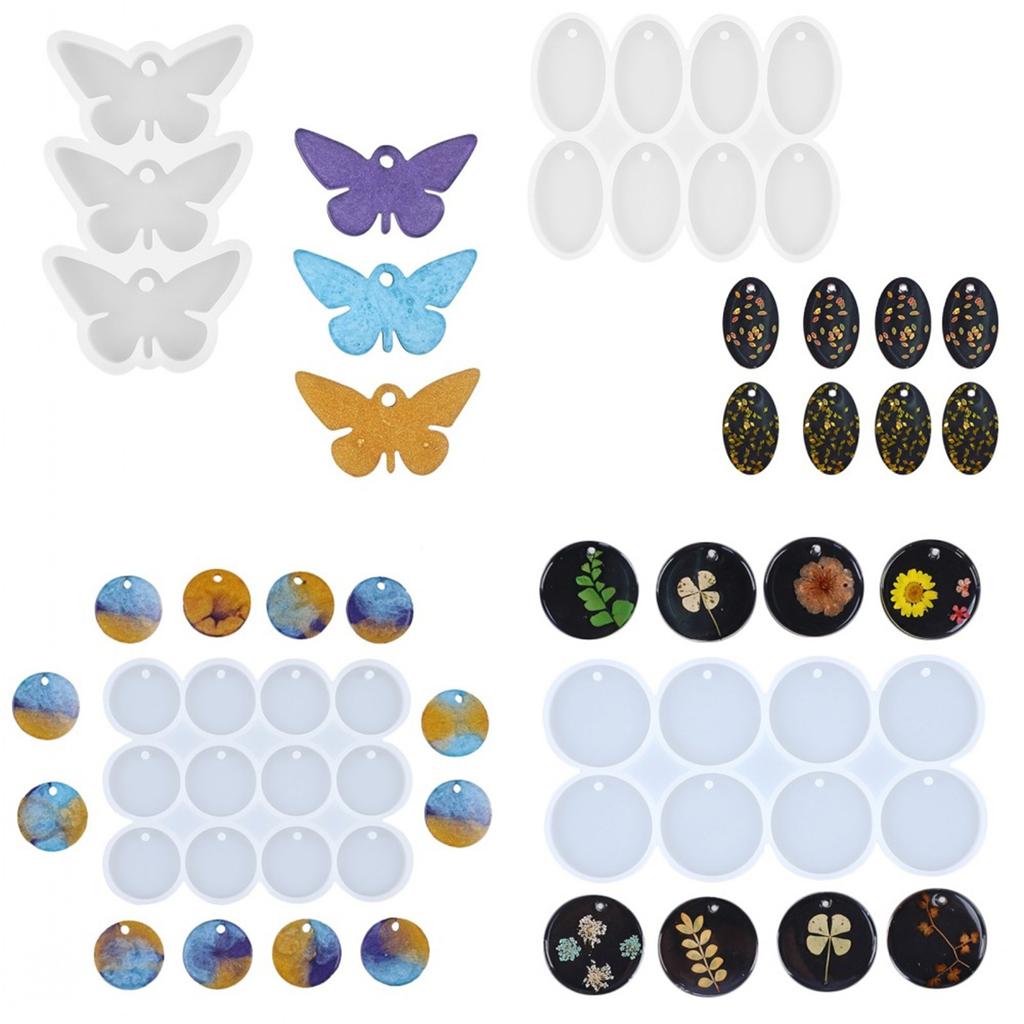 Moules Pendentifs en Résine Moules Boucles d'Oreilles Accessoires Gouttelette Moule Bijoux en Résine Époxy Matériau Silicone pour Pendentifs Porte-Clés