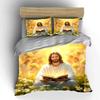 Saints Reading Amidst Angels Print Bedding Set 1 Duvet Cover 2 Pillowcases for Adult and Children Luxury Gift Full Size