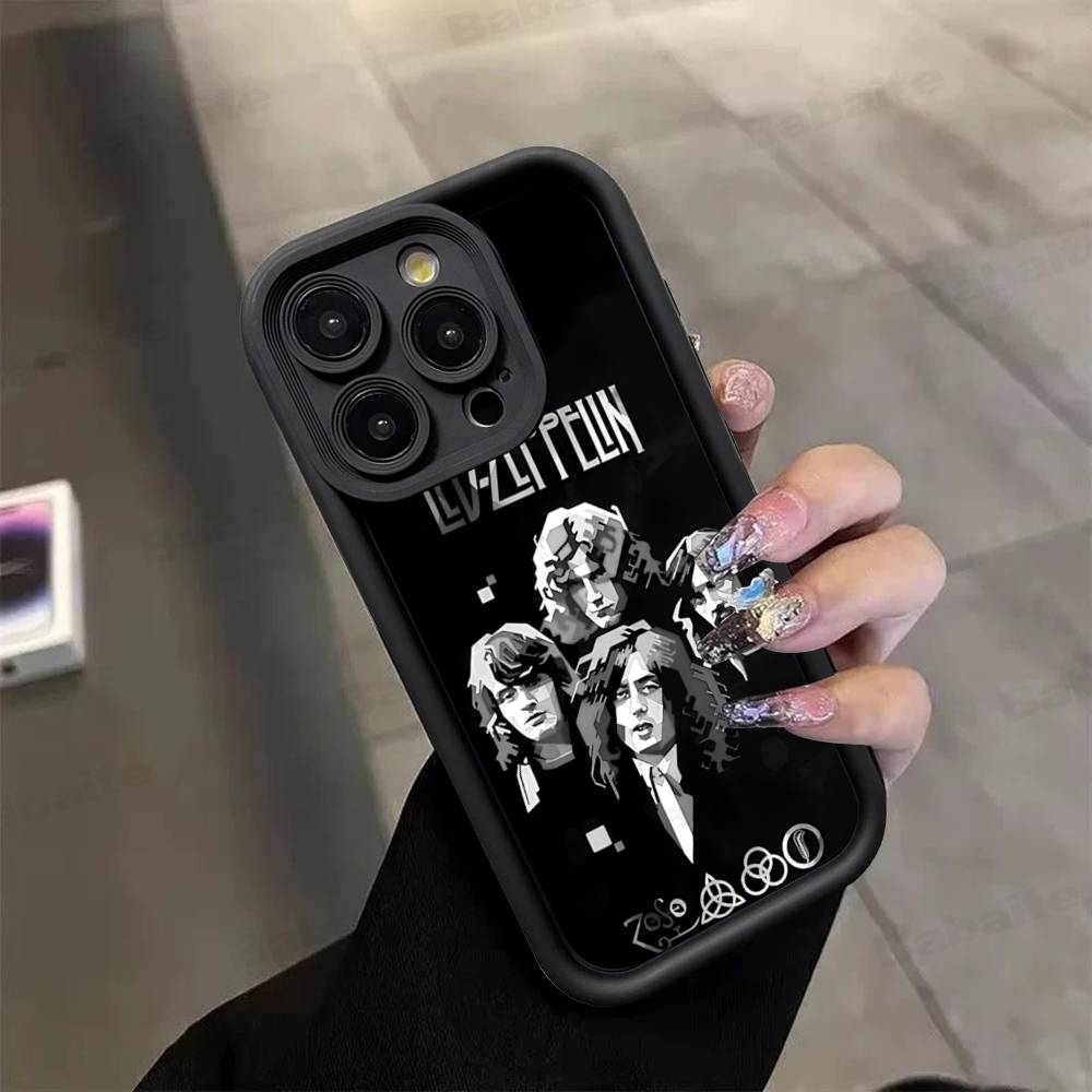 Rock L-Led Vintage Band Z-Zeppelin Phone Case For IPhone 17 16 15 14 13 12 11 Pro Max 16E Plus INS Soft Cover