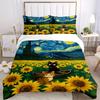 3pcs Sunflower Field Bedding Set, Breathable And Soft, Suitable for All Seasons Machine Washable, Suitable for Bedroom Decoration,yy250822160