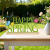 Metal Happy Spring Day Sign,Spring Decorations for Home,Party,Shelf,Mantel,Indoor,Flower Spring Table Top Decorations