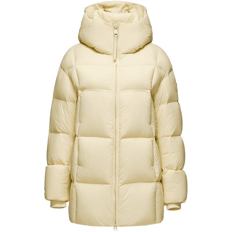 Tanboer Women's Mid-length Hooded Puff Down Jacket