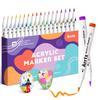 Arrtx Acrylic Markers Brush Tip Acrylic Paint Pens for Rock Painting Glass Stone Wood Ceramic Fabric DIY Crafts