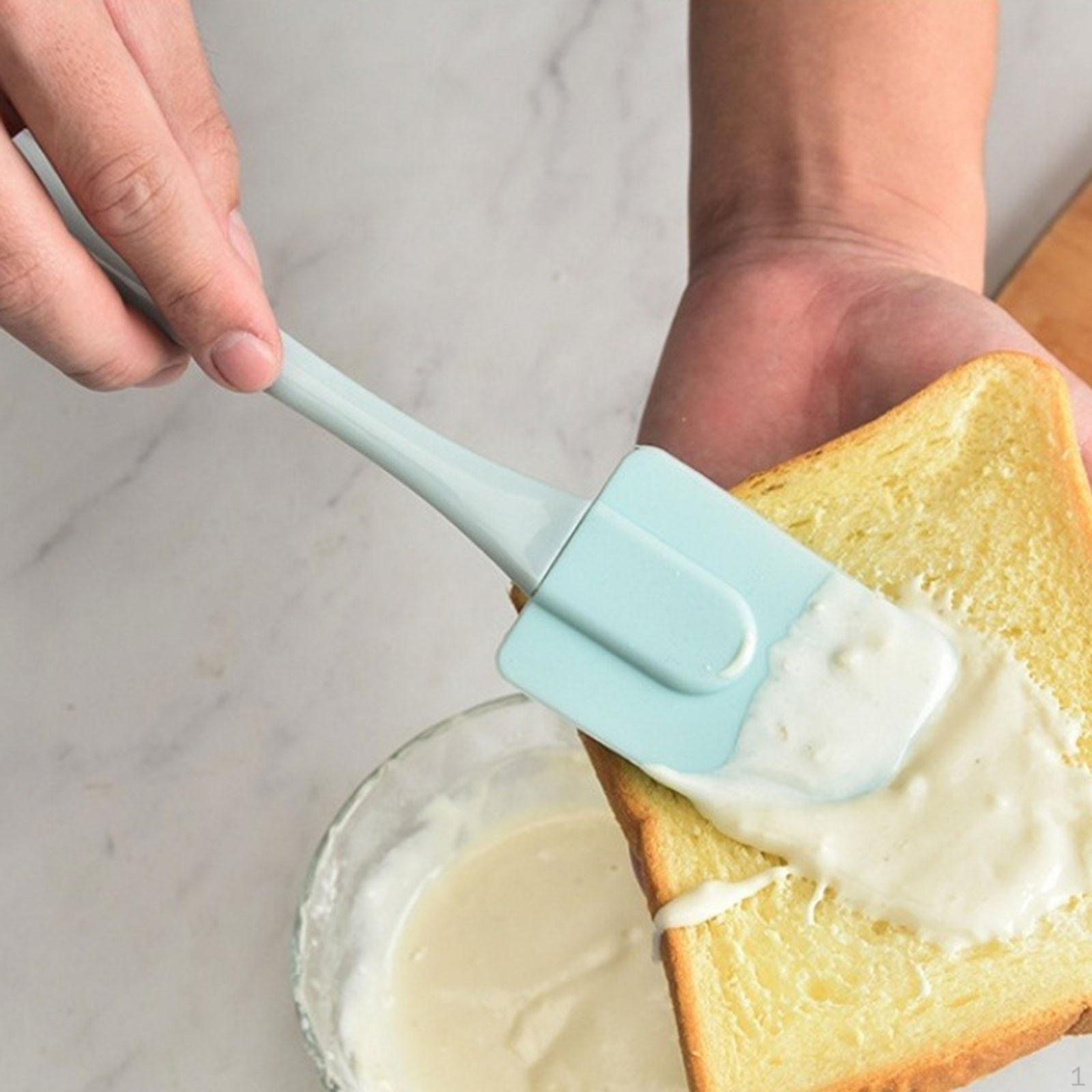 

3 Pieces Cake Spatulas and Brush Set Butter Mixer Utensil Tool Multifunctional, Premium, Silicone