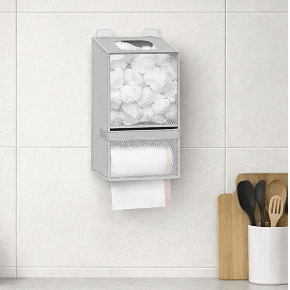 Non-woven Fabric Garbage Bag Storage Bag Wall Mounted Trash Bags Dispenser  Shopping Bags