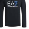 Emporio Armani EA7 SS22 Letter Logo Printed Pullover Crew Neck Long Sleeve Sweatshirt Men Sweatshirt Black 6YPTC1-PJH7Z-1200