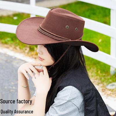 Versatile Large Brim Sun Hat - Travel and Beach Fedora Cowboy Style