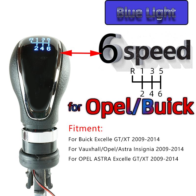 LED podsvícení Hlavice řadicí páky do auta Ruční řadicí páka Řadicí páka pro Opel /Buick Excelle GT/XT 2009-2014 LED řadicí páka