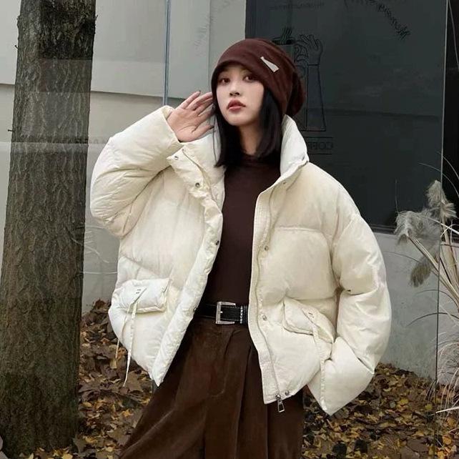 Short bread jacket down jacket women's small stand-up collar warm loose casual versatile temperament winter coat
