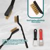 22Pcs/Set Wire Brush Ergonomic Handle Stainless Removal Cleaning Metal Parts Bristle Brush Rust Cleaning Tool