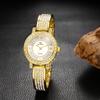 Sparkling Gold Diamond Cute and Stylish Roman Numeral Analog Display Waterproof Quartz Watch Gold Fashion Watch for Women Perfect Gift for Day Women's