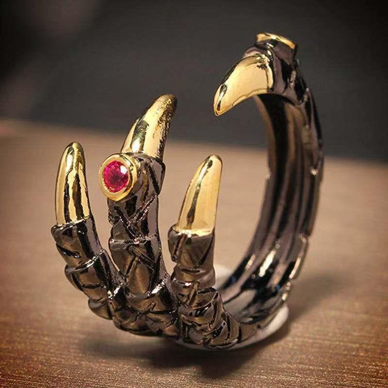 

Немейнстримное доминирующее кольцо Dragon Claw Eagle Claw модное и уникальное креативное кольцо в стиле хип-хоп one size(US size 6-13)