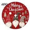 Holiday Tree Skirt Round Skirt 35.4" Christmas Vibrant Prints Mat with for Decorative Prop Photo