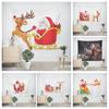 Weihnachten Neujahr Rentierschlitten Muster Wandteppich Wohnzimmer Sofa Auto Innenraum Dekowandteppich