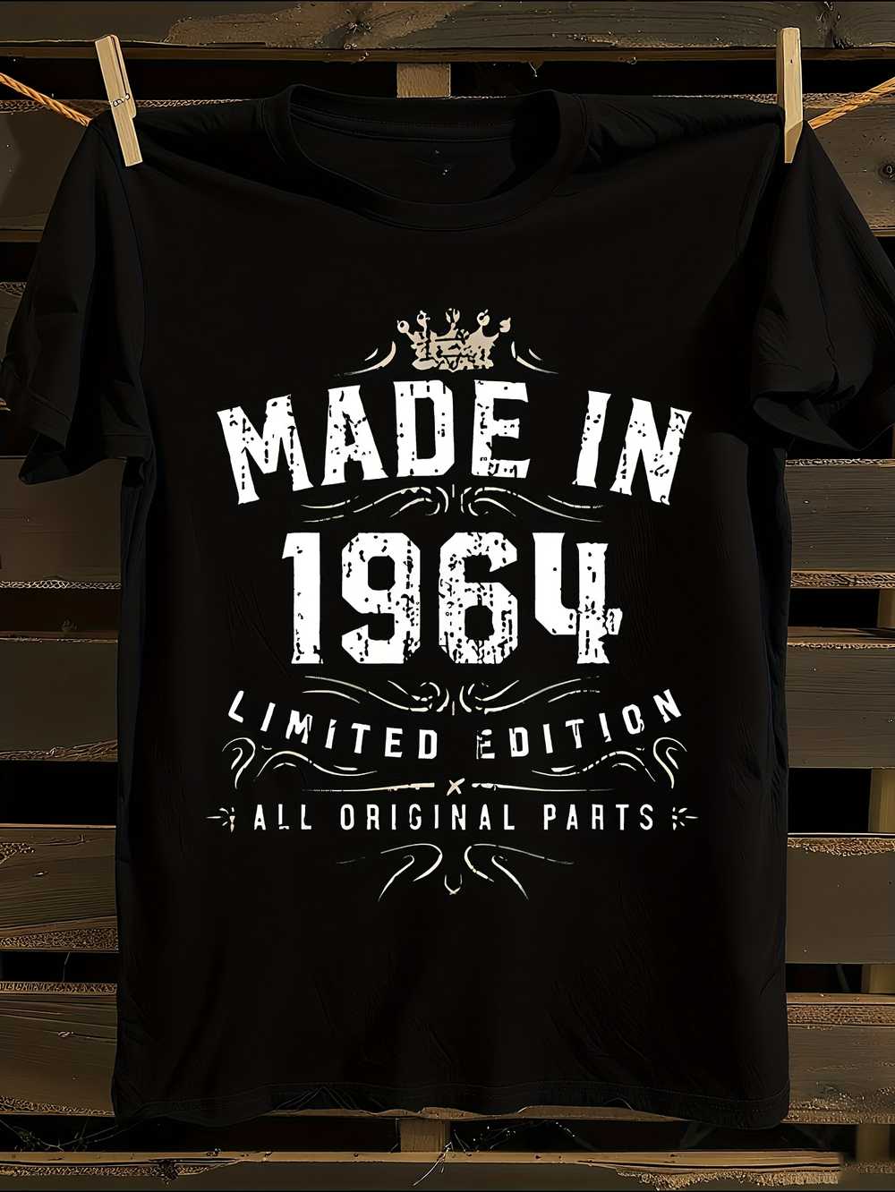 

Vintage 1964 Limited Edition Retro Graphic T-Shirt Mens Tshirt Womens Tshirts with Letters Print Short Sleeves T-Shirt Casual Street Tee Shirt Top S