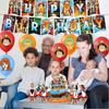 33 Pcs One Piece Birthday Decoration Anime Theme Party Decorations for Teenagers