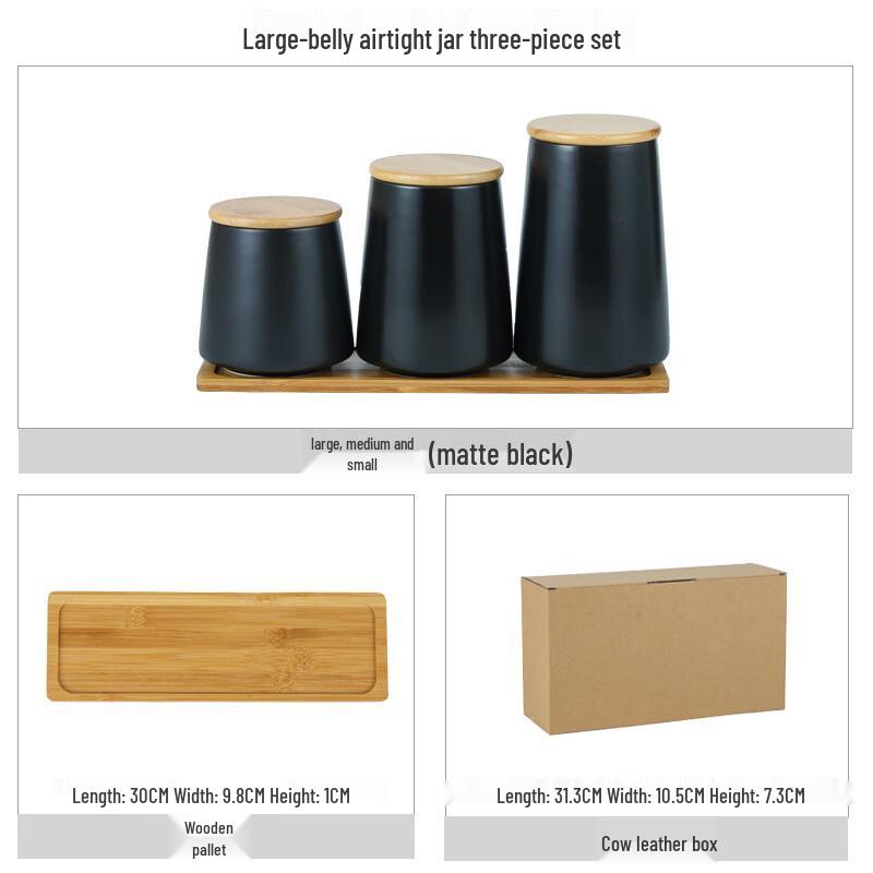 

Nordic Enamel Kitchen Storage Canister Set