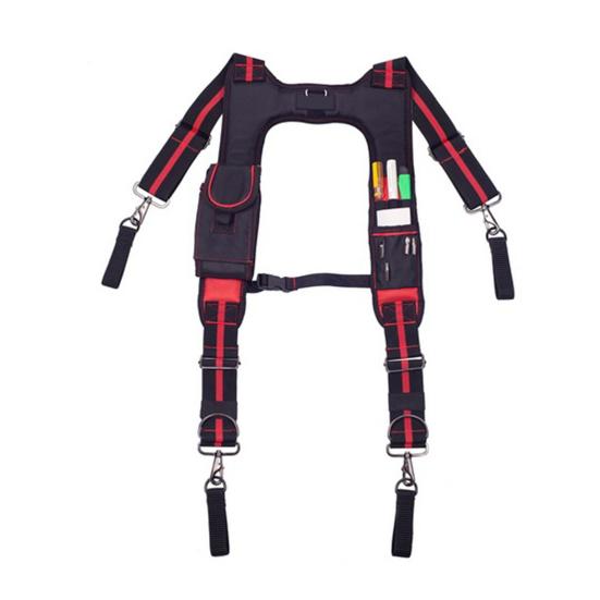 Work Tool Belt Suspenders for Construction Electrician Tool Belt with Adjustable Straps with Detachable Phone Pencil Holder Reduce Stress