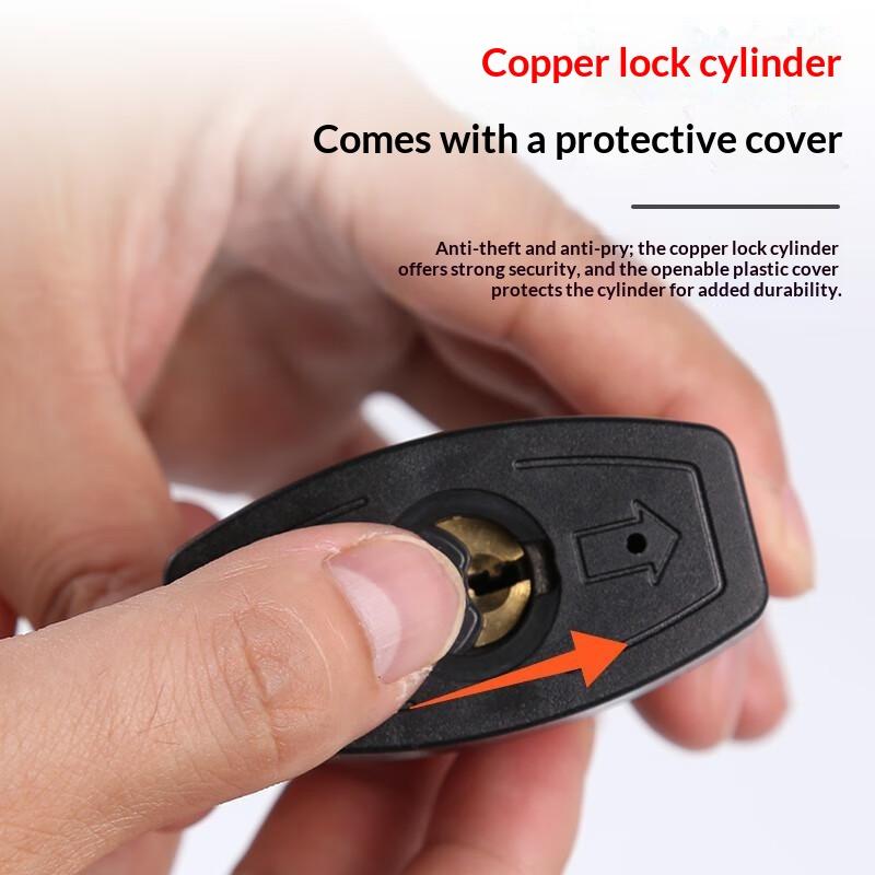 Heavy Duty 55Mm Rubber Coated Padlock Copper Core Waterproof Rustproof Anti Cut For Outdoor Gate Warehouse Lockers