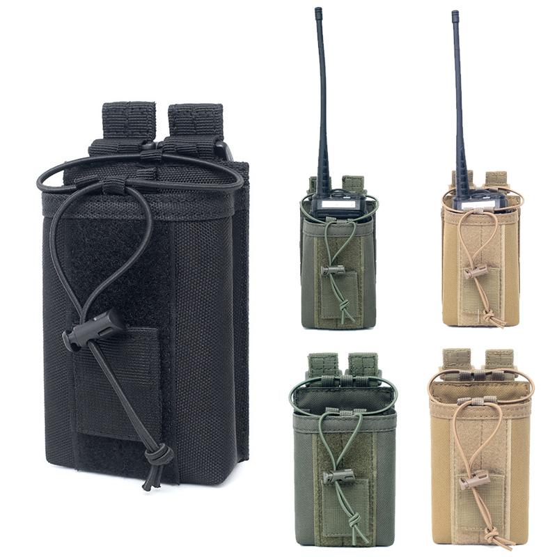 Molle Radio Holder Portable Walkie Talkie Pouch Case Radios Holster Bag for Two Ways Walkie Talkies Hunting Equipment