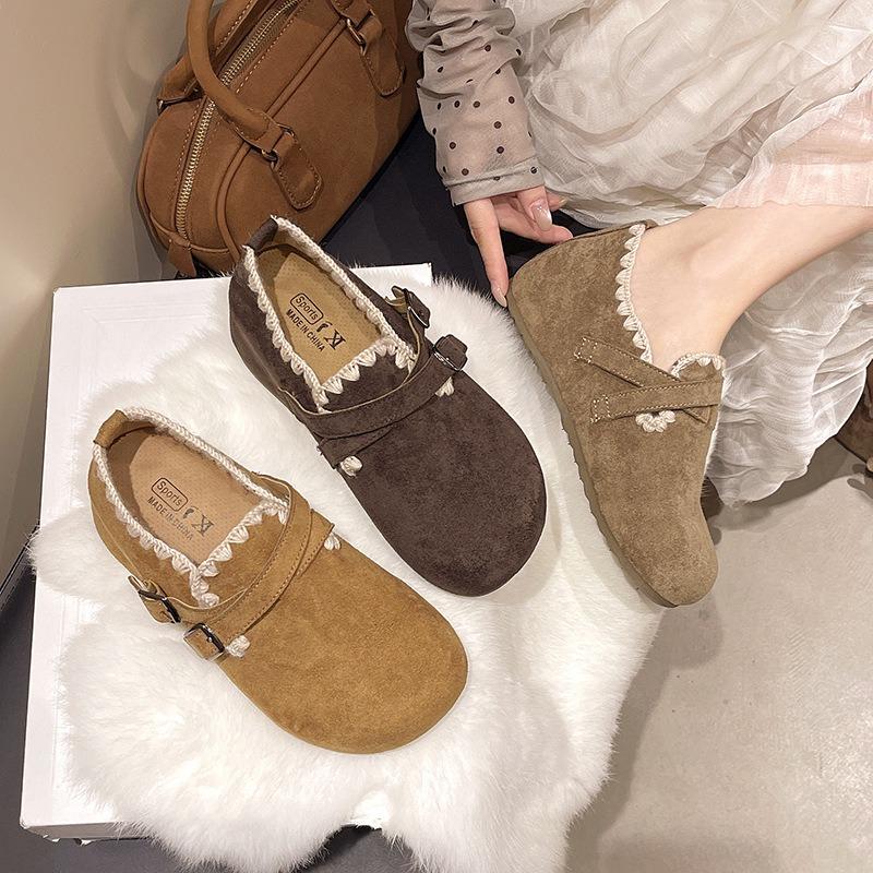 Lace edge design feels comfortable, soft bottom bag head drag women wear summer new retro one-pedal women