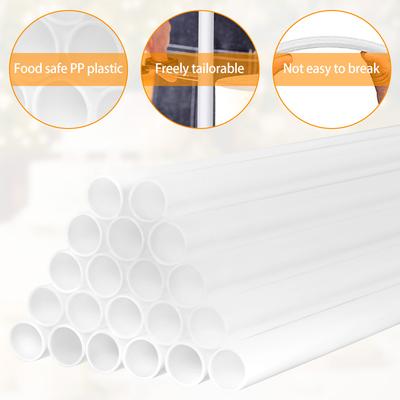 20Pcs Cake Dowels White Plastic Cake Support Rods Round Dowels Straws Reusable Cake Sticks for Tiered Cake Construction Stacking