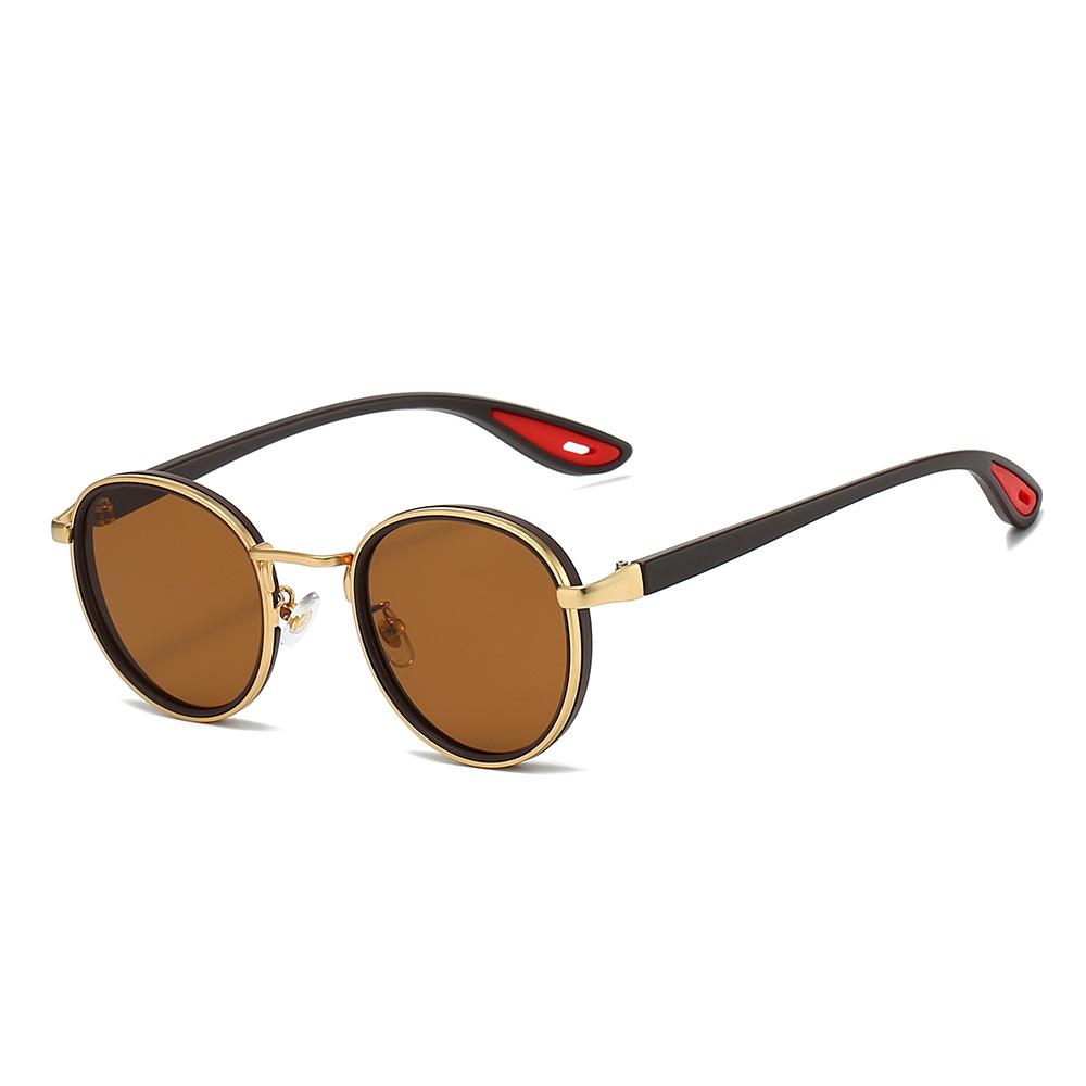 Non-polarized Vintage Metal Round Sunglasses Women for Men Shades Popular Hip Hop Outdoor Sun Glasses