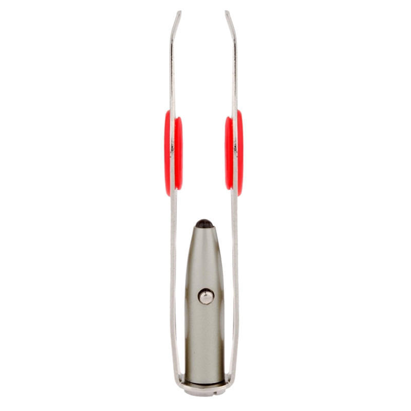 Stainless Steel Make Up Led Light Eyelash Eyebrow Hair Removal Lighted Tweezer