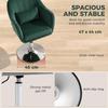 Retro Velvet Swivel Tub Chair with Steel Frame, Cushion Seat, Dark Green