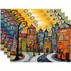Printed Festival Party Placemats: Stain-Proof, Heat-Resistant Table Decoration
