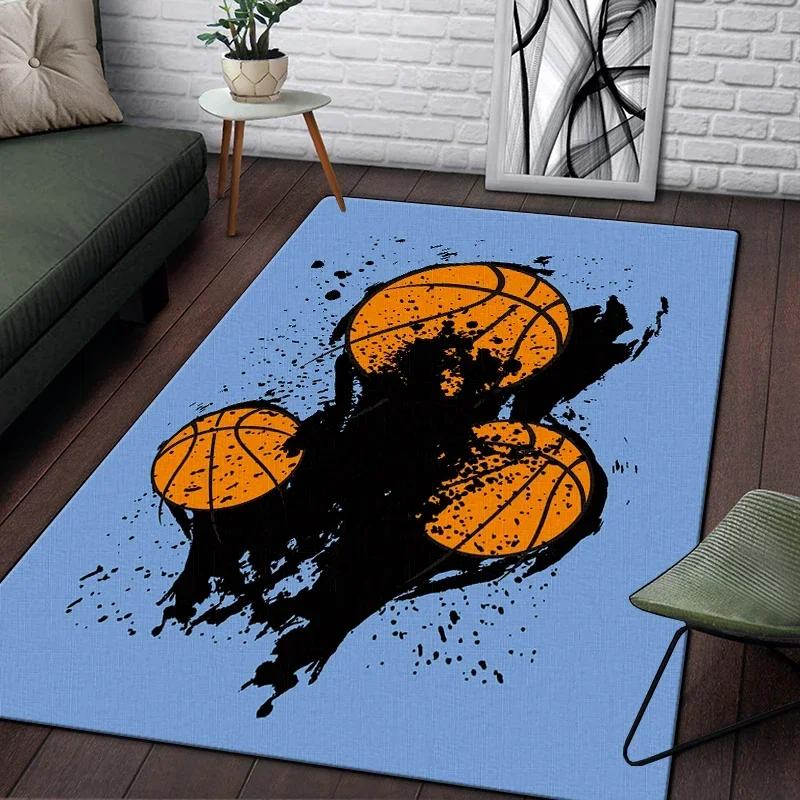 Basketball Printed Carpet Living Room Decor Sofa Table Rug Lounge Mat Kitchen Mats for Floor Anti Slip Chair Cushion Large Rug