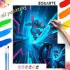 Stitch Cyberpunk Neon Art Oil Painting Digital Painting Art Kit Handmade Diy Painting Home Decoration Gift