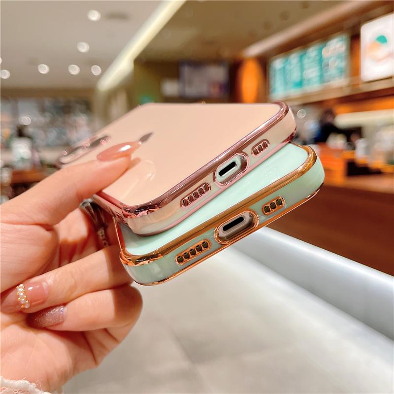 Husă de lux cu inimă de dragoste placată pentru iPhone 14 13 12Mini 11 Pro X XR XS Max 7 8 Plus SE SE Husă de protecție moale galvanizată