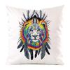Colored Hand-Painted Animal Series Digital printing short plush pillow covers for car sofa office cushion cover home goods